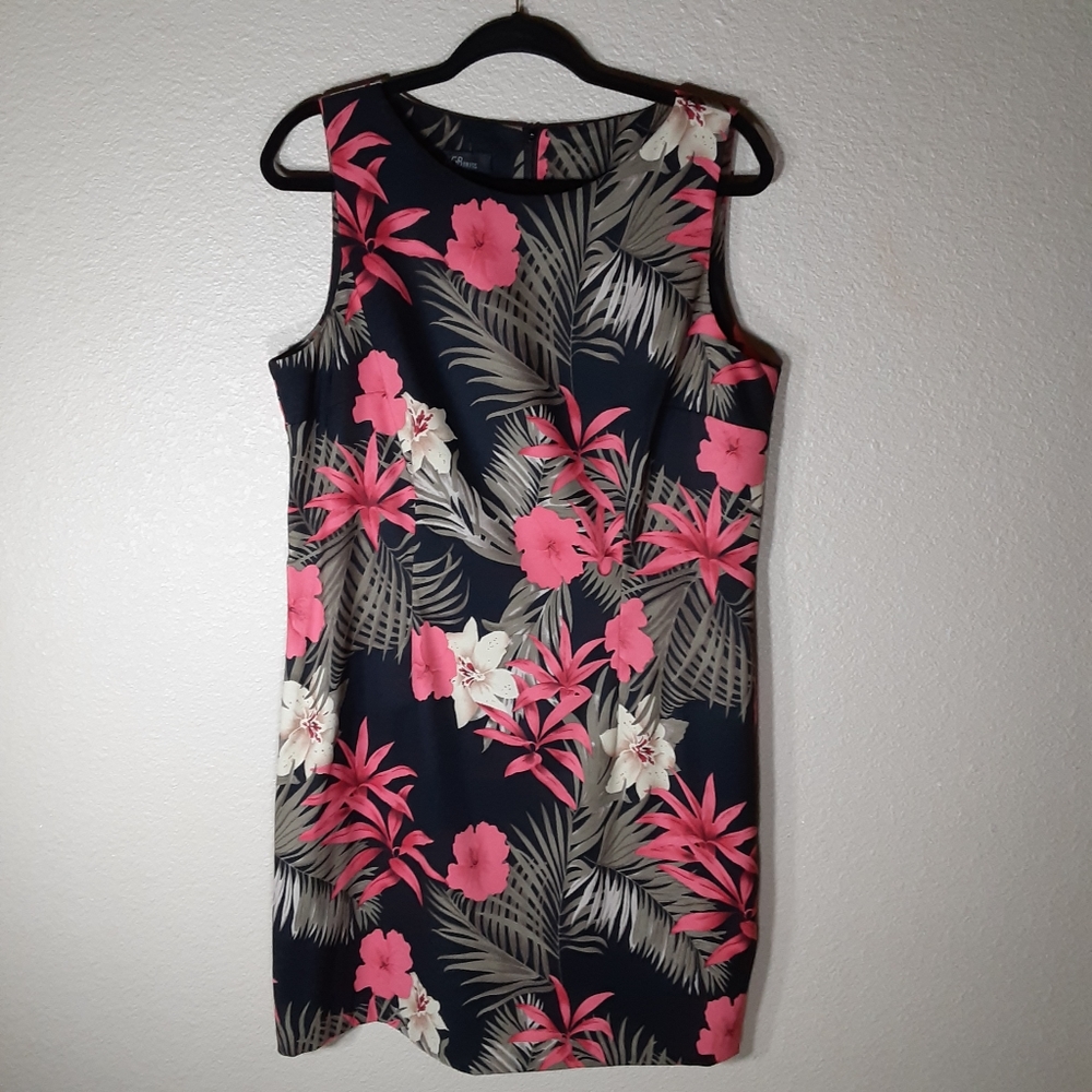 AGB Dress Floral Print Midi Dress Size 16
